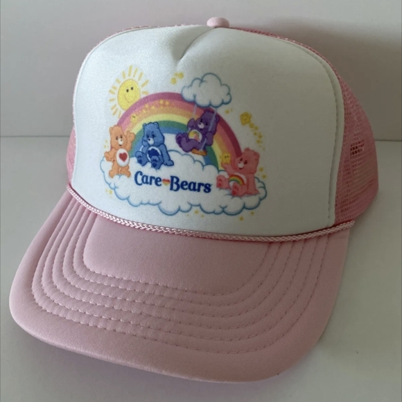 Retro 80s Gear Vintage Care Bears  Hat Adjustable snapback Hat Pink Unworn Truck - Picture 3 of 5